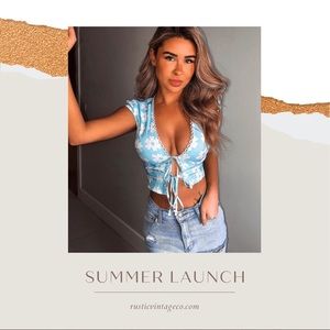 Sexy tie up crop top